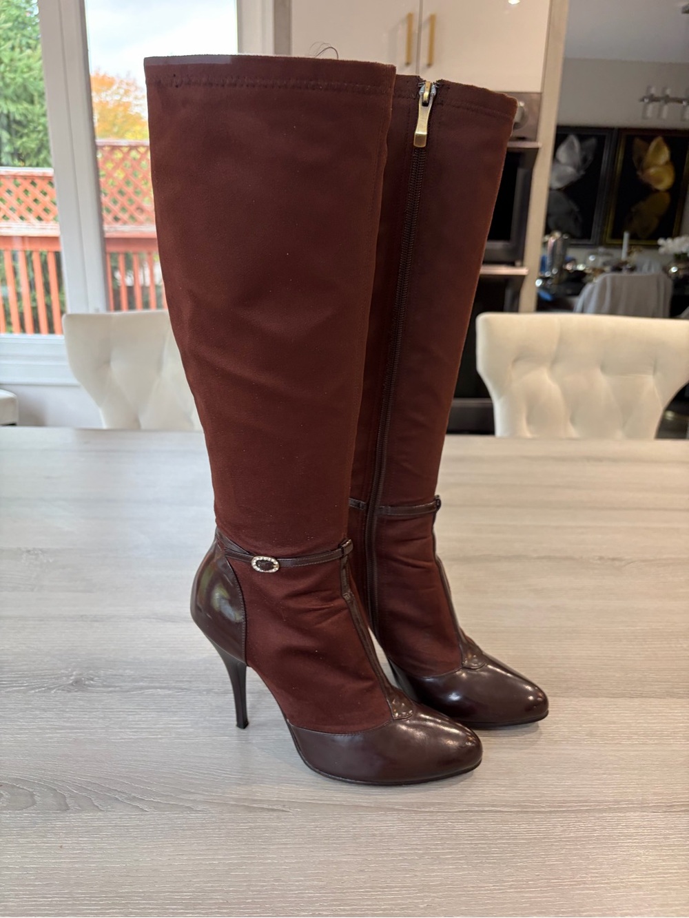 Pierre Cardin Over-the-Knee Heeled Boots Brown EU 37